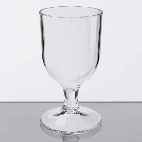 GET Enterprises GET SW-1413-1-CL 8 Oz. Customizable SAN Plastic Goblet - 24/Case - Image 2