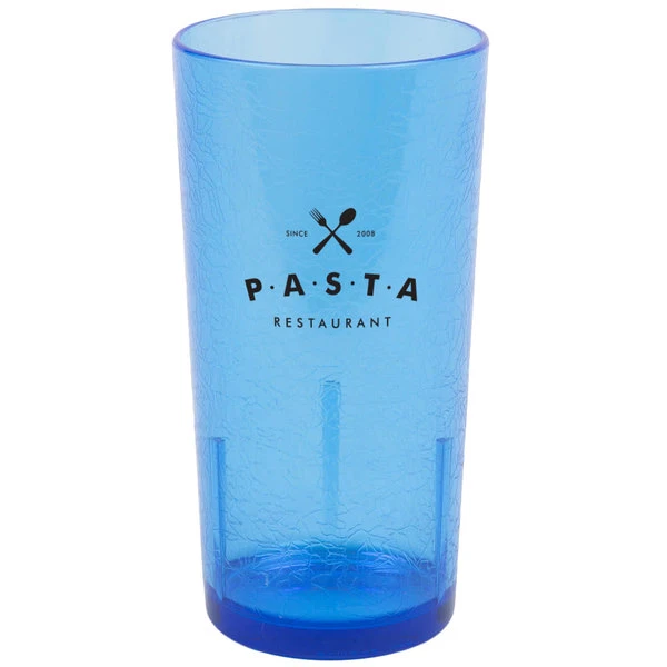 Cambro D24608 Del Mar 24 Oz. Sapphire Blue Customizable SAN Plastic Tumbler - 36/Case - Image 3