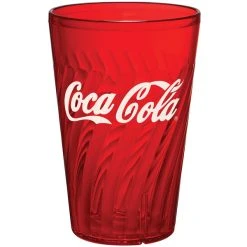 GET Enterprises GET 2220-RC Tahiti 20 Oz. Red Coca-Cola® SAN Plastic Tumbler - 72/Case