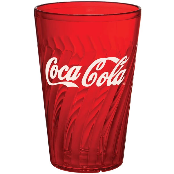 GET Enterprises GET 2220-RC Tahiti 20 Oz. Red Coca-Cola® SAN Plastic Tumbler - 72/Case