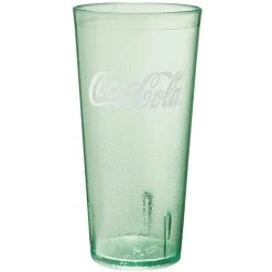 GET Enterprises GET 6624-JC 24 Oz. Jade Coca-Cola® SAN Plastic Pebbled Tumbler - 72/Case