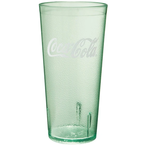 GET Enterprises GET 6624-JC 24 Oz. Jade Coca-Cola® SAN Plastic Pebbled Tumbler - 72/Case