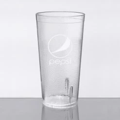 GET Enterprises GET 6620-CP 20 Oz. Clear Pepsi® SAN Plastic Pebbled Tumbler - 72/Case