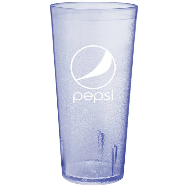 GET Enterprises GET 6624-BP 24 Oz. Blue Pepsi® SAN Plastic Pebbled Tumbler - 72/Case