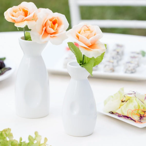 Acopa 6 Oz. Bright White Sake Bottle - 12/Pack - Image 4