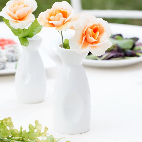 Acopa 10 Oz. Bright White Sake Bottle - 12/Pack - Image 4