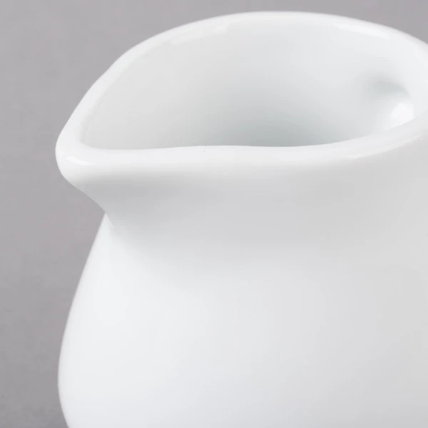Acopa 3.5 Oz. Bright White Porcelain Creamer - 48/Case - Image 4