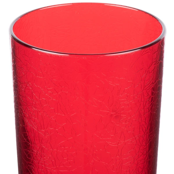 Cambro D24156 Del Mar 24 Oz. Ruby Red Customizable SAN Plastic Tumbler - 36/Case - Image 3