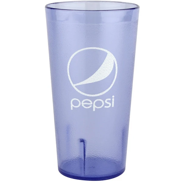GET Enterprises GET 6632-BP 32 Oz. Blue Pepsi® SAN Plastic Tall Pebbled Tumbler - 72/Case