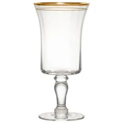 10 Strawberry Street Kate 14 Oz. Gold Rimmed Water Goblet - 4/Pack