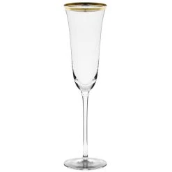 10 Strawberry Street Windsor 5.5 Oz. Gold Band Champagne Flute - 4/Pack