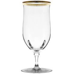10 Strawberry Street Windsor 16 Oz. Gold Band Water Goblet - 4/Pack