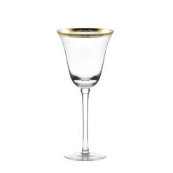10 Strawberry Street Windsor 8 Oz. Gold Band Red Wine Glass - 4/Pack