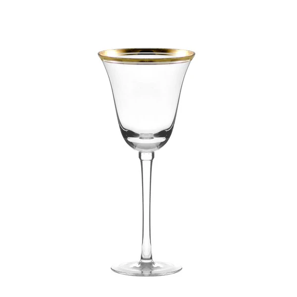 10 Strawberry Street Windsor 8 Oz. Gold Band Red Wine Glass - 4/Pack