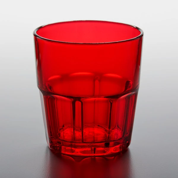 GET Enterprises GET 9909-1-R Bahama 9 Oz. Red Customizable SAN Plastic Tumbler - 72/Case - Image 2