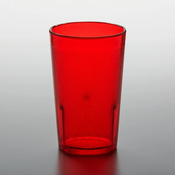 GET Enterprises GET 6605-1-R 5 Oz. Red Customizable SAN Plastic Pebbled Tumbler - 72/Case - Image 2