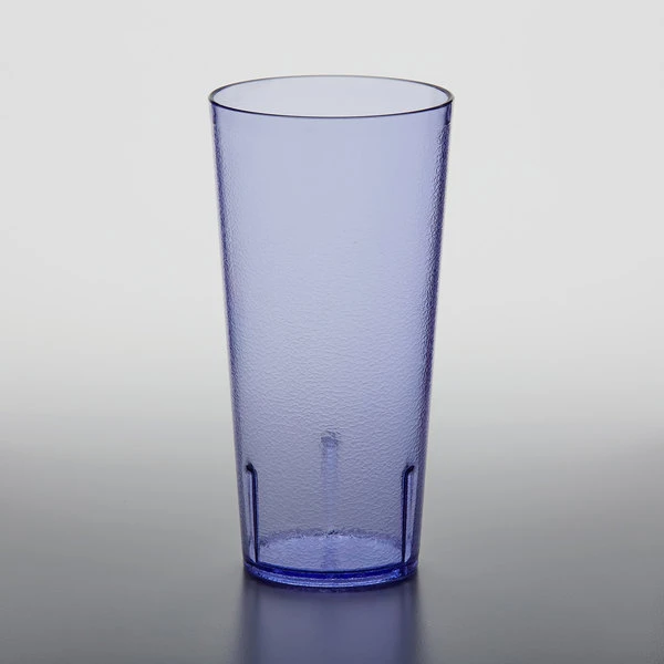 GET Enterprises GET 6624-1-BL 24 Oz. Blue Customizable SAN Plastic Pebbled Tumbler - 72/Case - Image 2