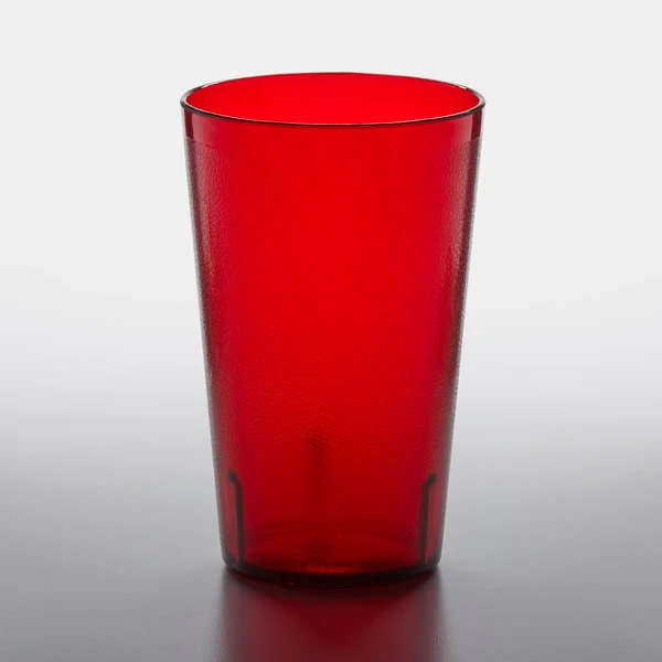 GET Enterprises GET 5032-1-R 32 Oz. Red Customizable SAN Plastic Pebbled Tumbler - 48/Case - Image 2