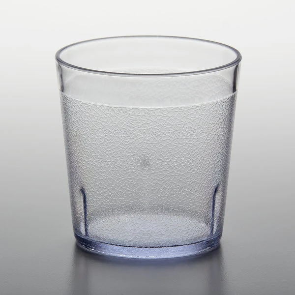 GET Enterprises GET 6610-1-6-CL 10 Oz. Clear Customizable SAN Plastic Short Pebbled Tumbler - 72/Case - Image 2