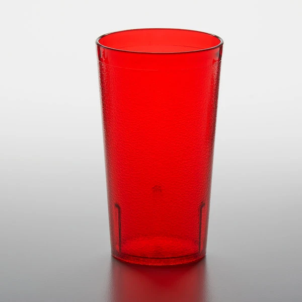 GET Enterprises GET 6612-1-R 12 Oz. Red Customizable SAN Plastic Pebbled Tumbler - 72/Case - Image 2