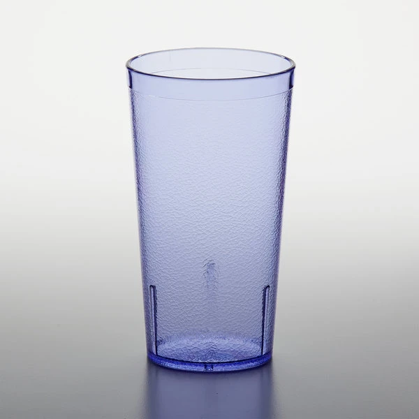 GET Enterprises GET 6616-1-BL 16 Oz. Blue Customizable SAN Plastic Pebbled Tumbler - 72/Case - Image 2