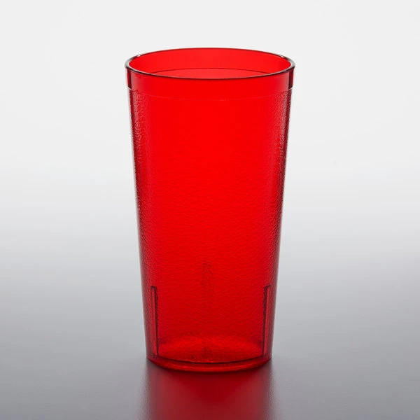 GET Enterprises GET 6616-1-R 16 Oz. Red Customizable SAN Plastic Pebbled Tumbler - 72/Case - Image 2
