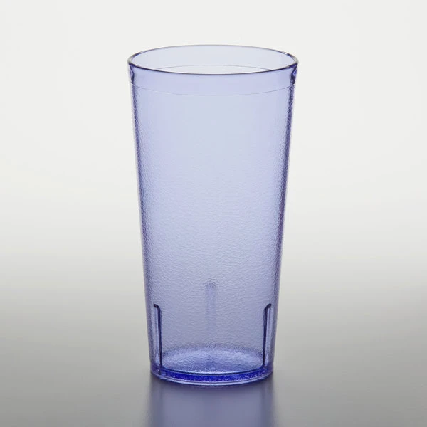 GET Enterprises GET 6620-1-BL 20 Oz. Blue Customizable SAN Plastic Pebbled Tumbler - 72/Case - Image 2