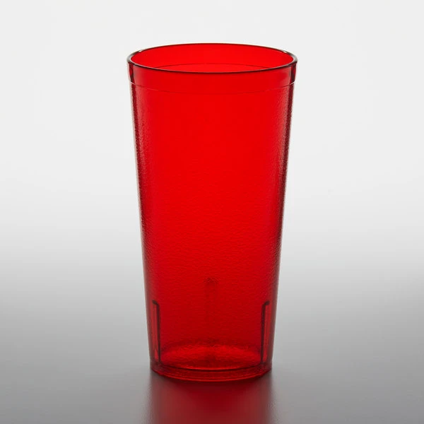 GET Enterprises GET 6620-1-R 20 Oz. Red Customizable SAN Plastic Pebbled Tumbler - 72/Case - Image 2