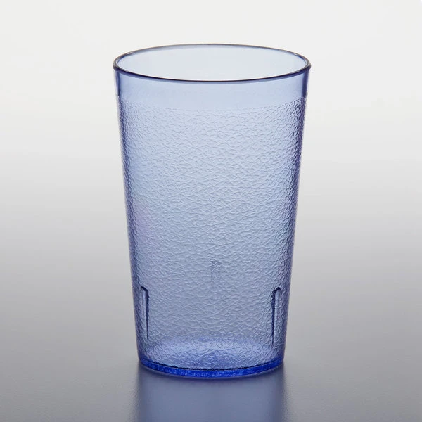 GET Enterprises GET 6695-1-BL 9.5 Oz. Blue Customizable SAN Plastic Pebbled Tumbler - 72/Case - Image 2