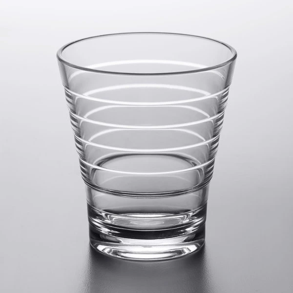 GET Enterprises GET SW-1709-CL Cirq 9 Oz. SAN Plastic Stackable Rocks / Old Fashioned Glass - 24/Case