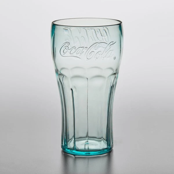 GET Enterprises GET 1126-JC Bell 26 Oz. Jade Coca-Cola® SAN Plastic Soda Glass - 72/Case - Image 2