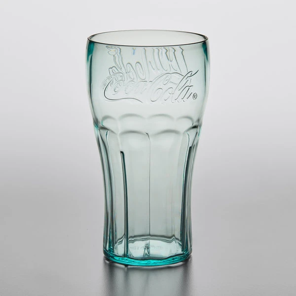GET Enterprises GET 1120-JC Bell 20 Oz. Jade Coca-Cola® SAN Plastic Soda Glass - 72/Case - Image 2