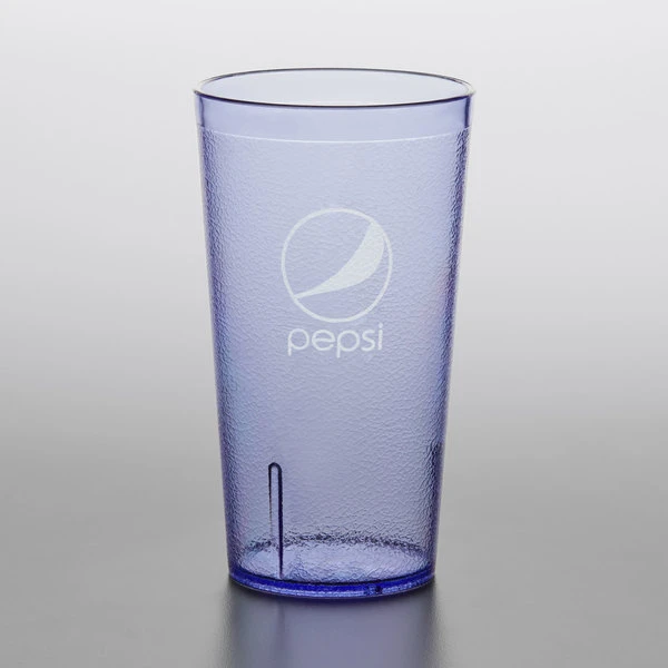 GET Enterprises GET 6616-BP 16 Oz. Blue Pepsi® SAN Plastic Pebbled Tumbler - 72/Case - Image 2