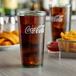 GET Enterprises GET 6620-JC 20 Oz. Jade Coca-Cola® SAN Plastic Pebbled Tumbler - 72/Case