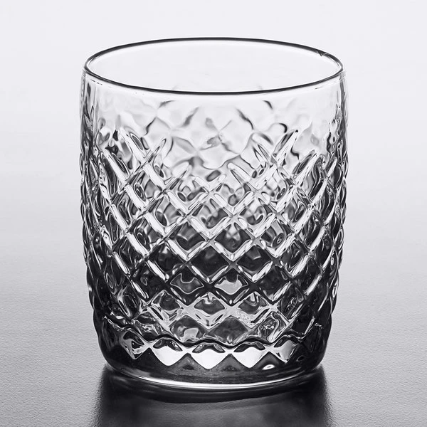 Anchor Hocking 13398FS Cross-Hatch 10 Oz. Rocks / Old Fashioned Glass - 12/Case - Image 2