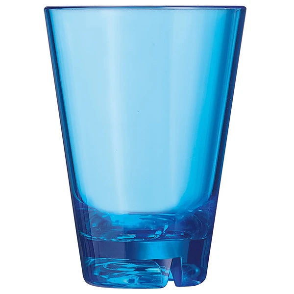 Arcoroc FM400 Outdoor Perfect 10 Oz. Blue SAN Plastic Rocks / Old Fashioned Glass By Arc Cardinal - 36/Case