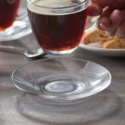 Duralex 4007AF06 Gigogne 5 1/4" Stackable Glass Saucer - 72/Case