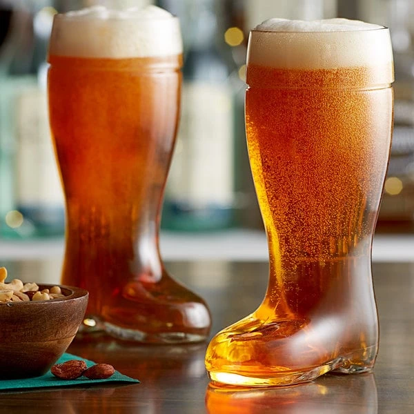 Stolzle 09735/708047 Biersiefel 17.5 Oz. Beer Boot Glass - 6/Case