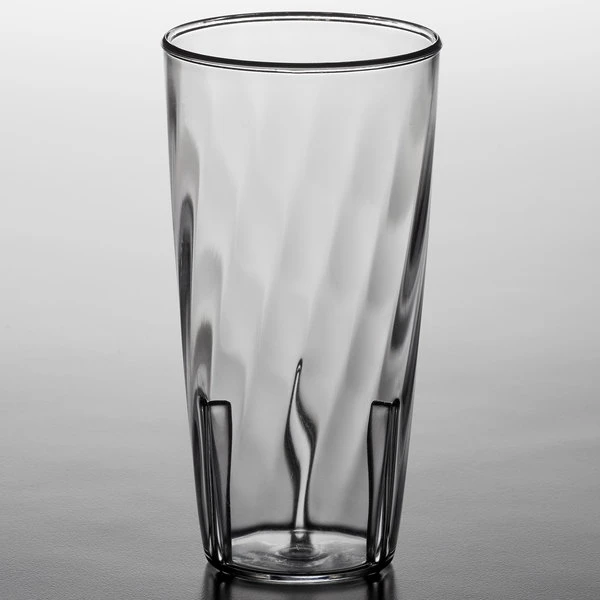 Carlisle 4367407 Swirl 22 Oz. Clear Polycarbonate Tumbler - 6/Pack - Image 2