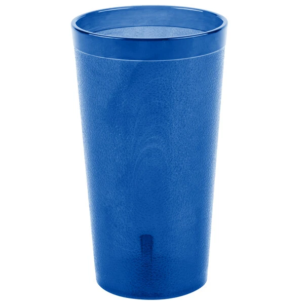 Carlisle 521647 Stackable 16 Oz. Royal Blue SAN Plastic Tumbler - 6/Pack - Image 2