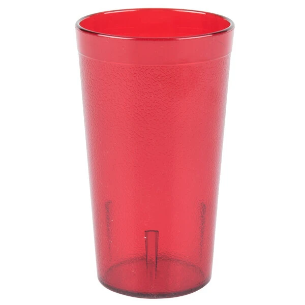 Carlisle 521210 Stackable 12 Oz. Ruby SAN Plastic Tumbler - 6/Pack - Image 2