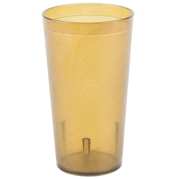 Carlisle 521613 Stackable 16 Oz. Amber SAN Plastic Tumbler - 6/Pack - Image 2
