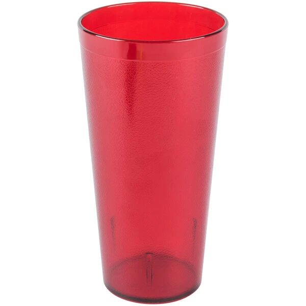 Carlisle 522410 Stackable 24 Oz. Ruby SAN Plastic Tumbler - 6/Pack - Image 2