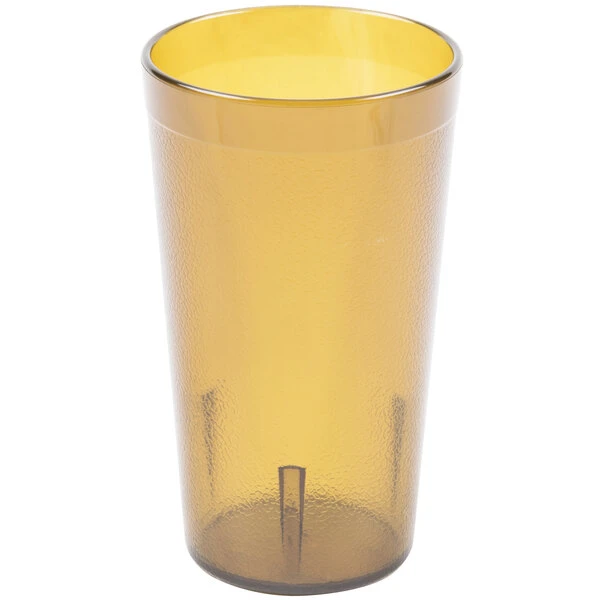 Carlisle 521213 Stackable 12 Oz. Amber SAN Plastic Tumbler - 6/Pack - Image 2