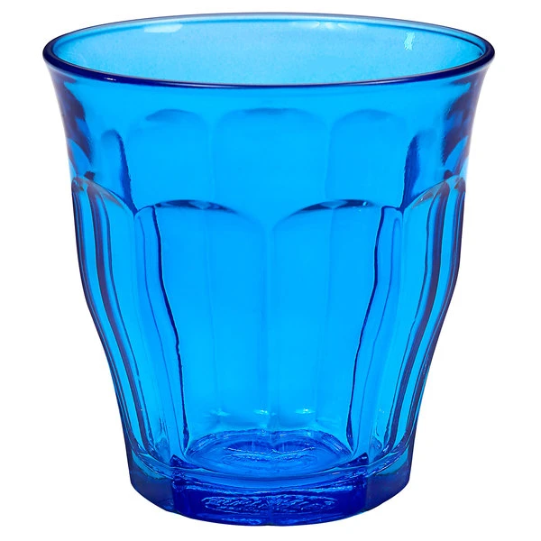 Duralex 1027SR06SB Picardie 8.75 Oz. Blue Stackable Glass Tumbler - 48/Case