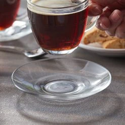 Duralex 4007AF06 Gigogne 5 1/4" Stackable Glass Saucer - 6/Pack