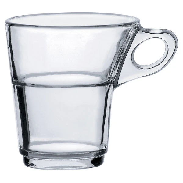 Duralex 4026AR06 Caprice 3.125 Oz. Stackable Glass Espresso Mug - 6/Pack - Image 2