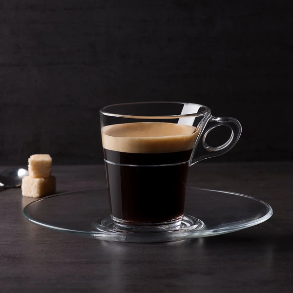 Duralex 4026AR06 Caprice 3.125 Oz. Stackable Glass Espresso Mug - 6/Pack - Image 3