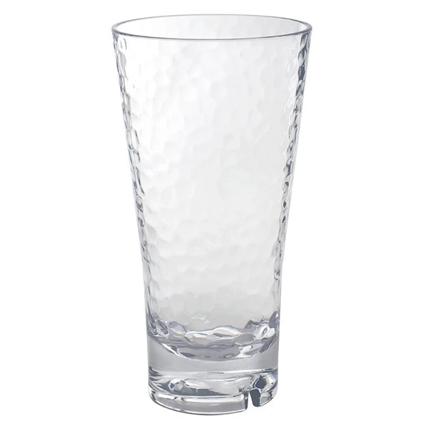 Front Of The House AHB003CLT23 Drinkwise 18 Oz. Hammered Tritan Plastic Highball Glass - 12/Pack