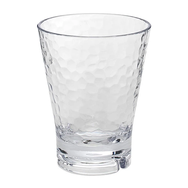 Front Of The House ADO006CLT23 Drinkwise 10 Oz. Hammered Tritan Plastic Rocks / Old Fashioned Glass - 12/Pack